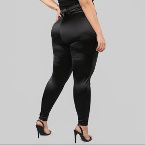 Soft heart satin leggings